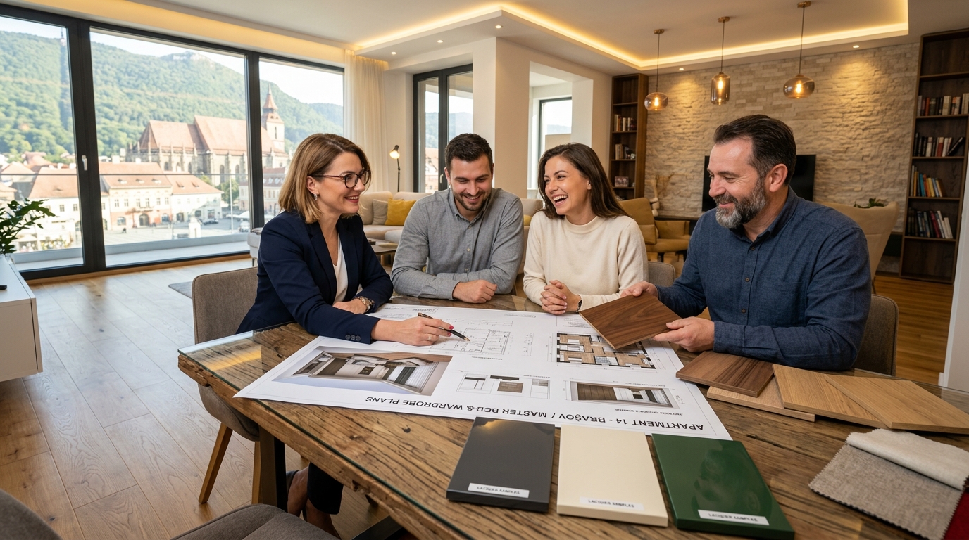 Consultanță mostrare materiale mobilier la comandă Brașov